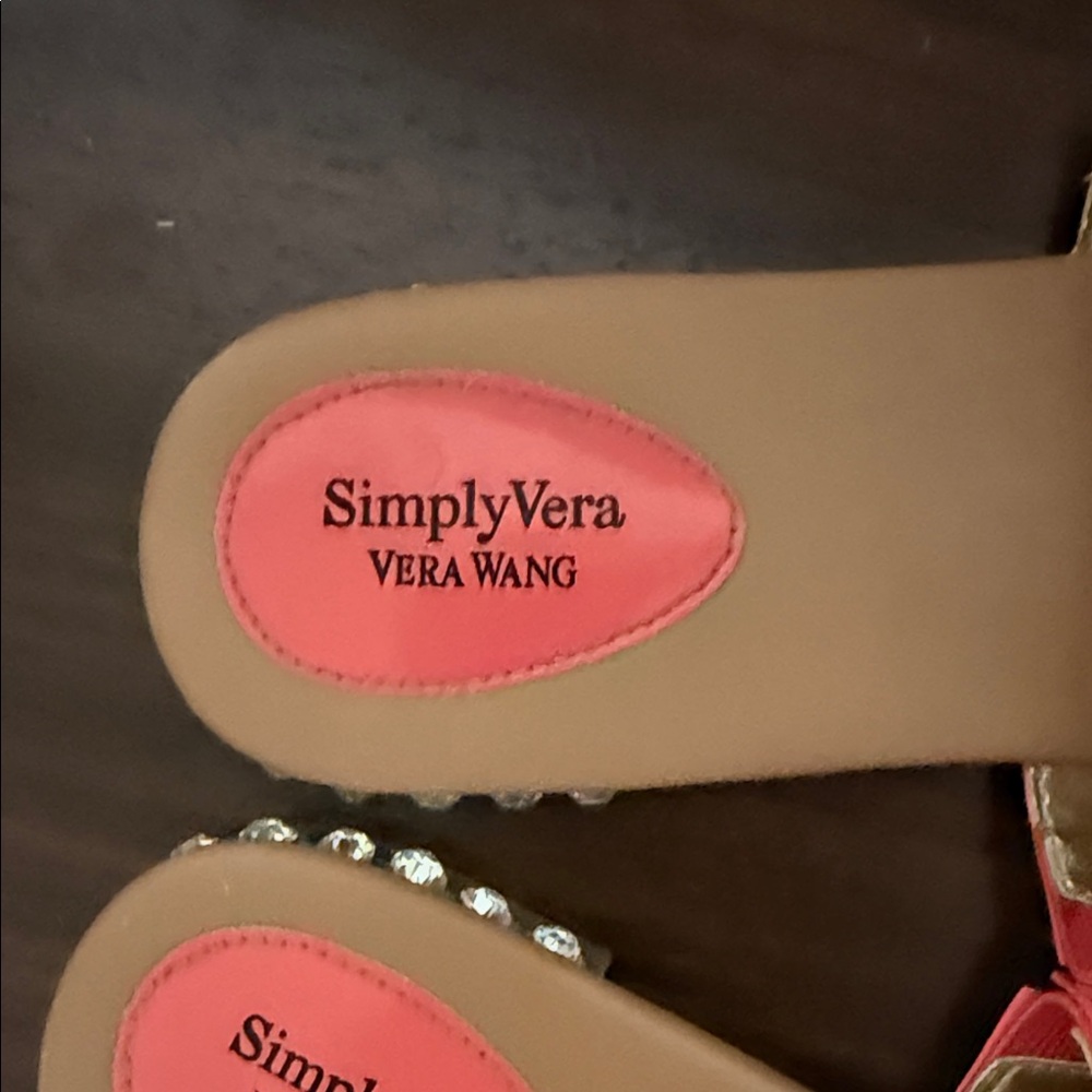 Simply Vera Vera Wang Pink Bow Sandals - Picture 2 of 4